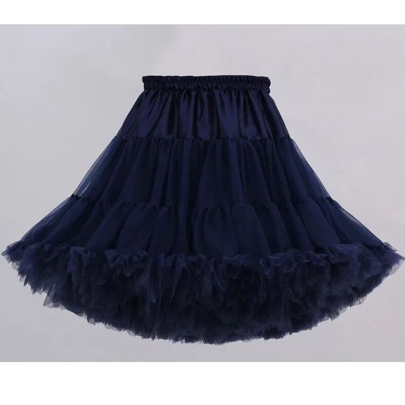 Soft Adult Women's Tutu Skirt 55cm Lolita Petticoat Ballet Party Dance Skirt