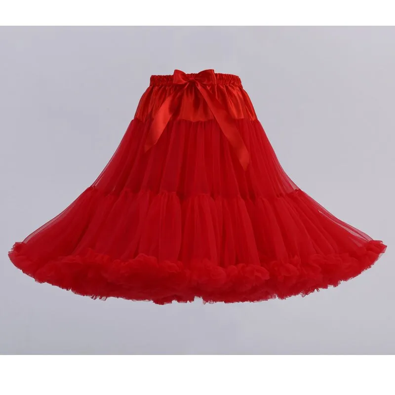 Soft Adult Women's Tutu Skirt 55cm Lolita Petticoat Ballet Party Dance Skirt