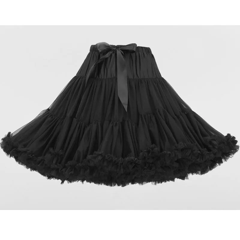 Soft Adult Women's Tutu Skirt 55cm Lolita Petticoat Ballet Party Dance Skirt