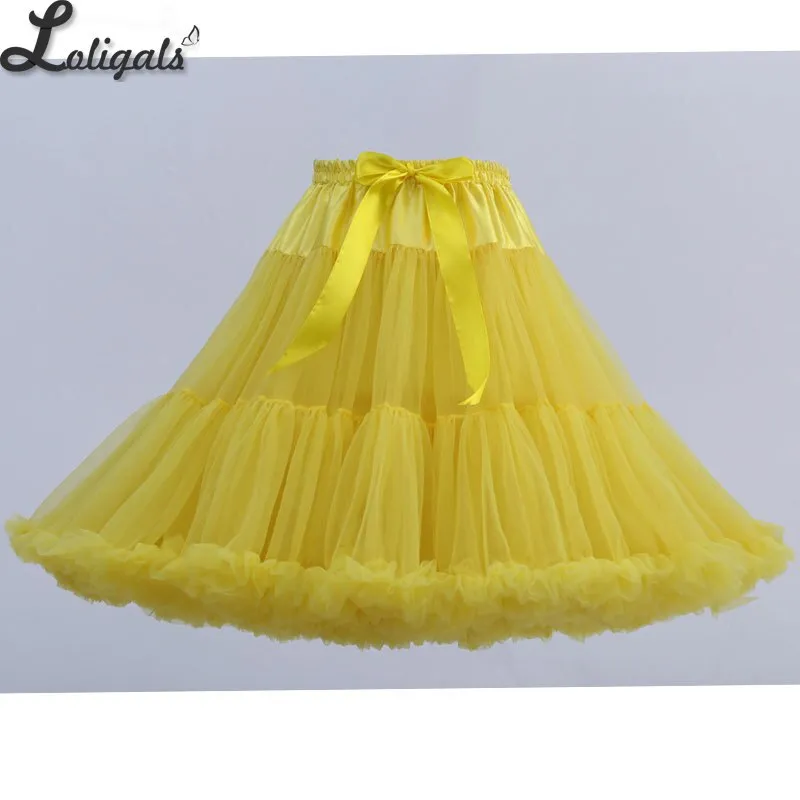 Soft Adult Women's Tutu Skirt 55cm Lolita Petticoat Ballet Party Dance Skirt