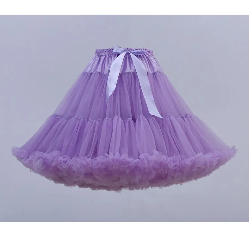 Soft Adult Women's Tutu Skirt 55cm Lolita Petticoat Ballet Party Dance Skirt