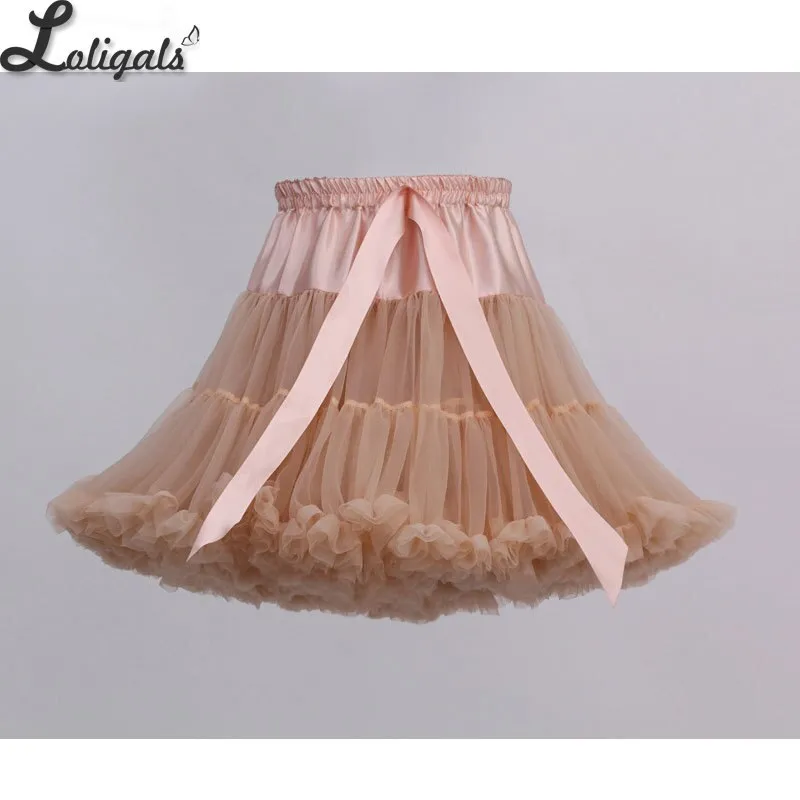 Soft Adult Women's Tutu Skirt 55cm Lolita Petticoat Ballet Party Dance Skirt