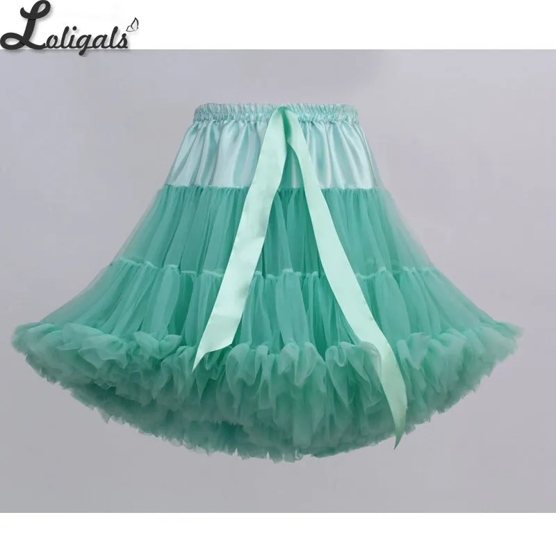 Soft Adult Women's Tutu Skirt 55cm Lolita Petticoat Ballet Party Dance Skirt