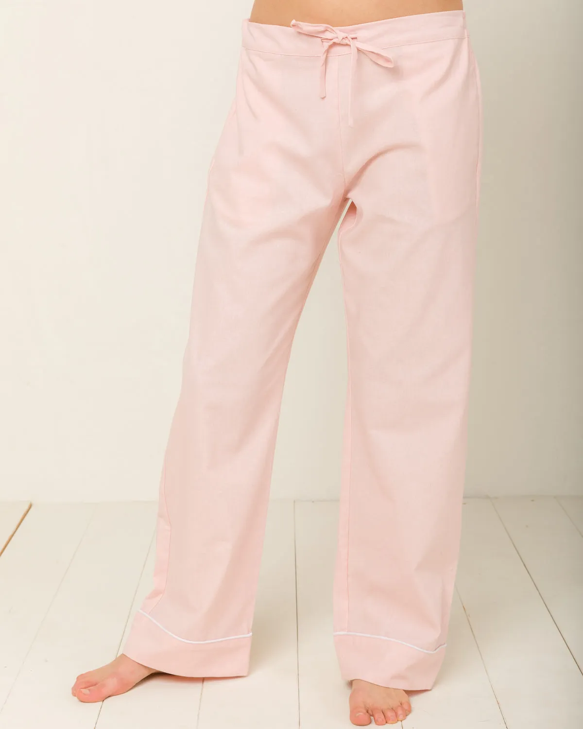 Sophia Linen-Mix Pyjama in Candy Rosé - Bottom