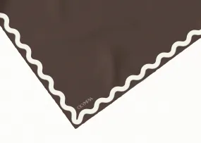 Sophie Cocoa Cream Silk Scarf - 89x89cm