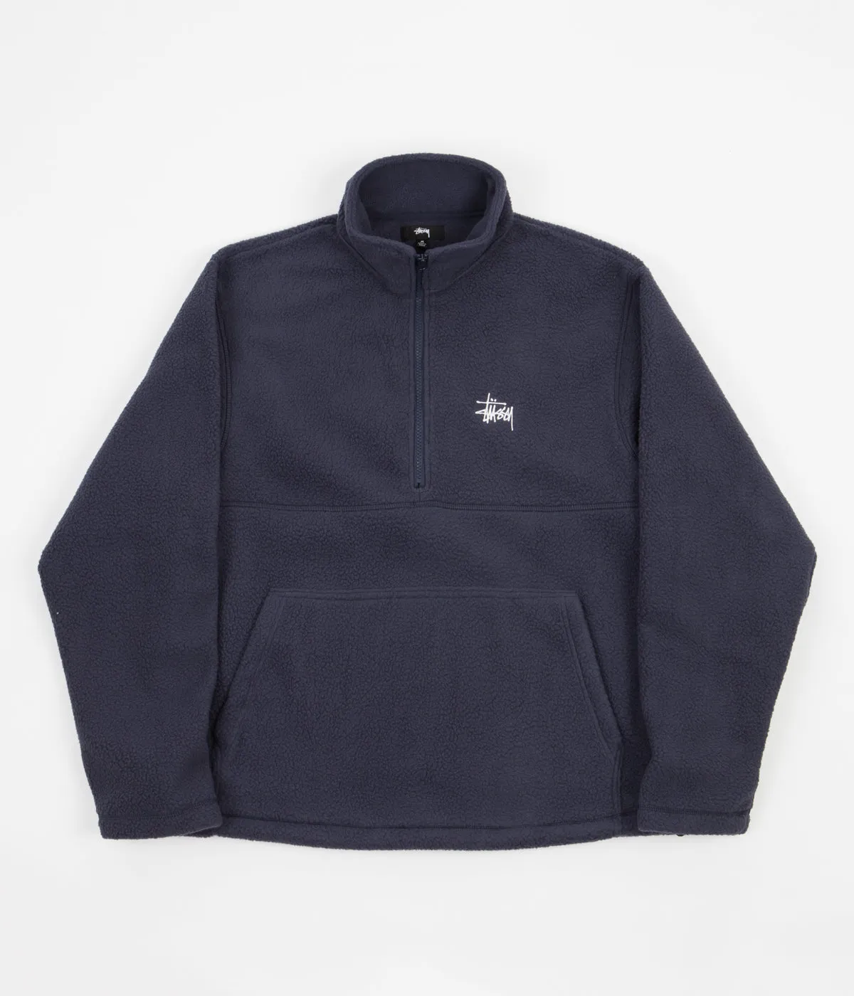 Stussy Half Zip Mock Neck Fleece - Navy