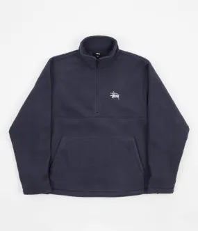 Stussy Half Zip Mock Neck Fleece - Navy