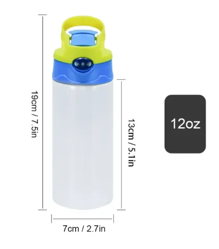 Sublimation Straight Top Flip Kids Water Bottle | Sublimation Tumbler