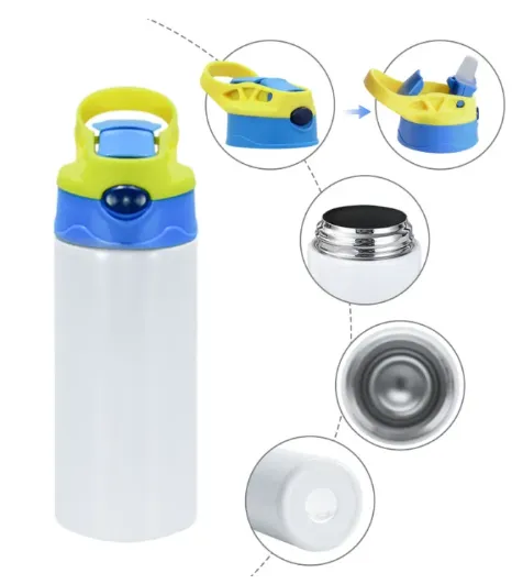 Sublimation Straight Top Flip Kids Water Bottle | Sublimation Tumbler