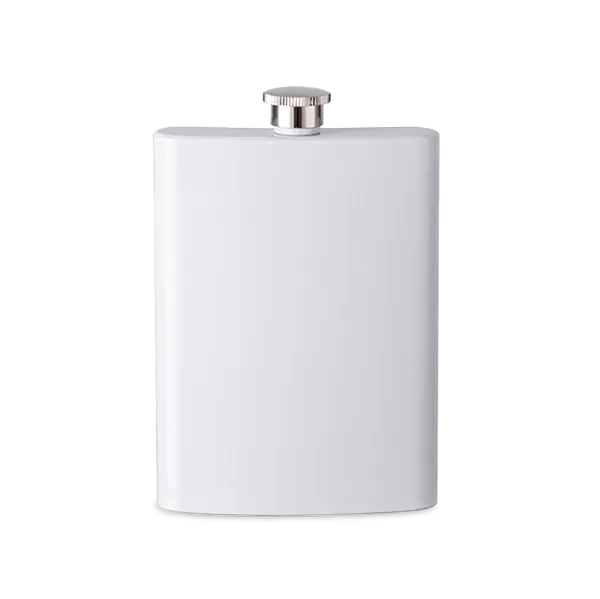 Sublimation white stainless steel flask 8 oz