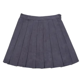 Suede Soft School Pleated Skirt