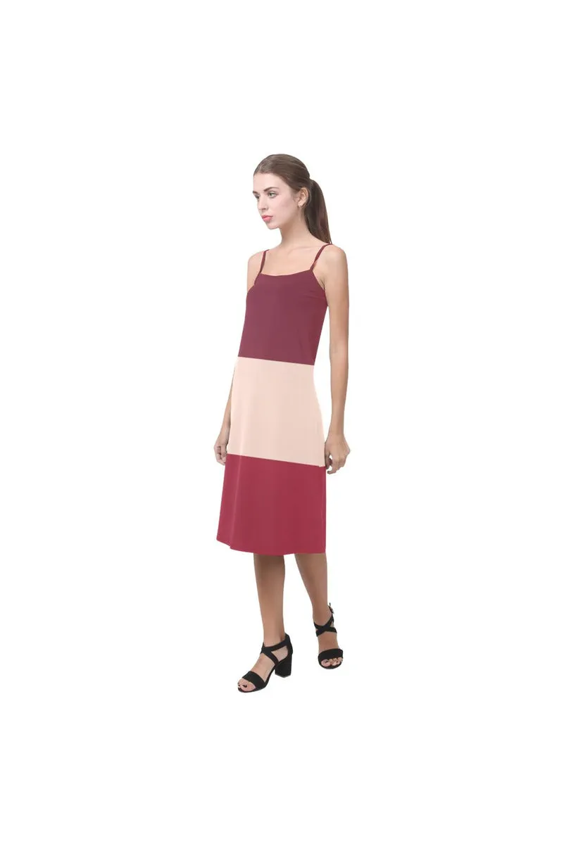 SugarAlmond_Crème de Pêche_ChiliRed Alcestis Slip Dress (Model D05)