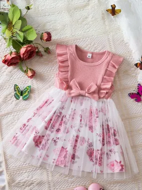 Summer Freshness Floral Tutu Dress