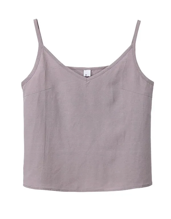 Summer V-neck Linen Camisole