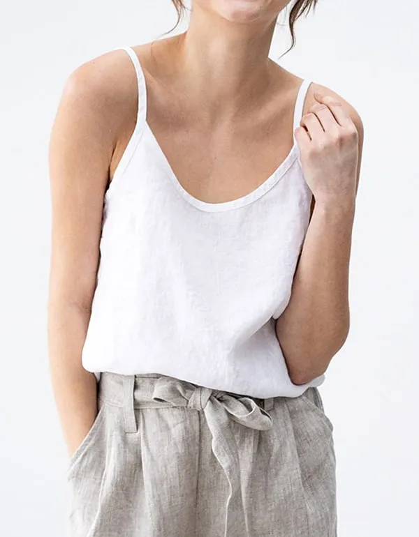 Summer V-neck Linen Camisole