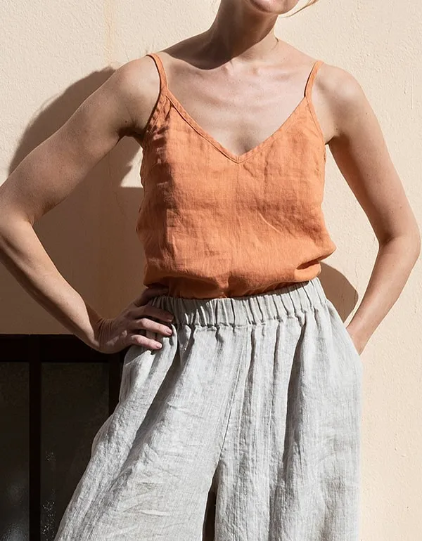 Summer V-neck Linen Camisole