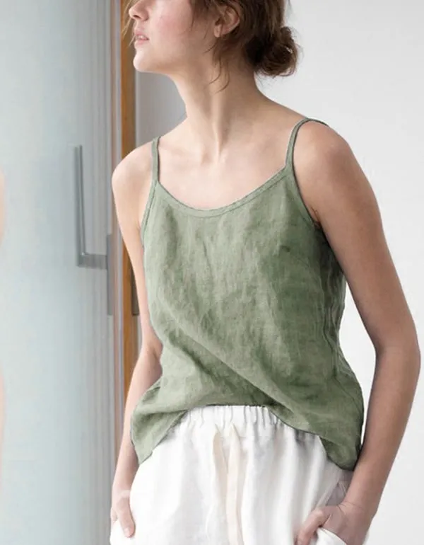 Summer V-neck Linen Camisole