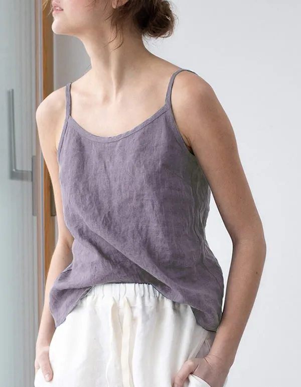 Summer V-neck Linen Camisole