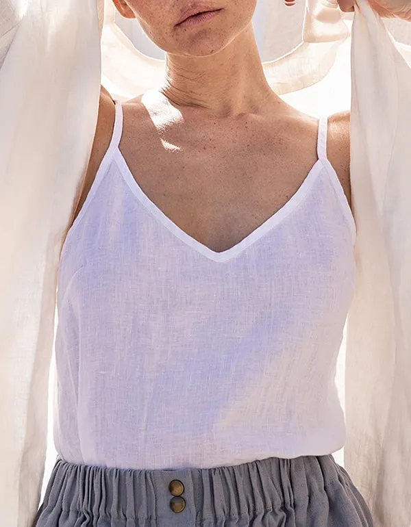 Summer V-neck Linen Camisole