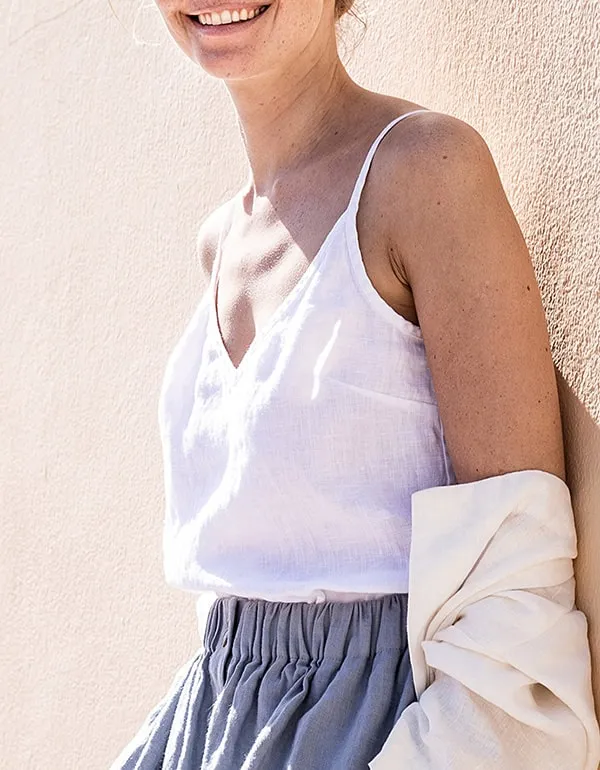 Summer V-neck Linen Camisole