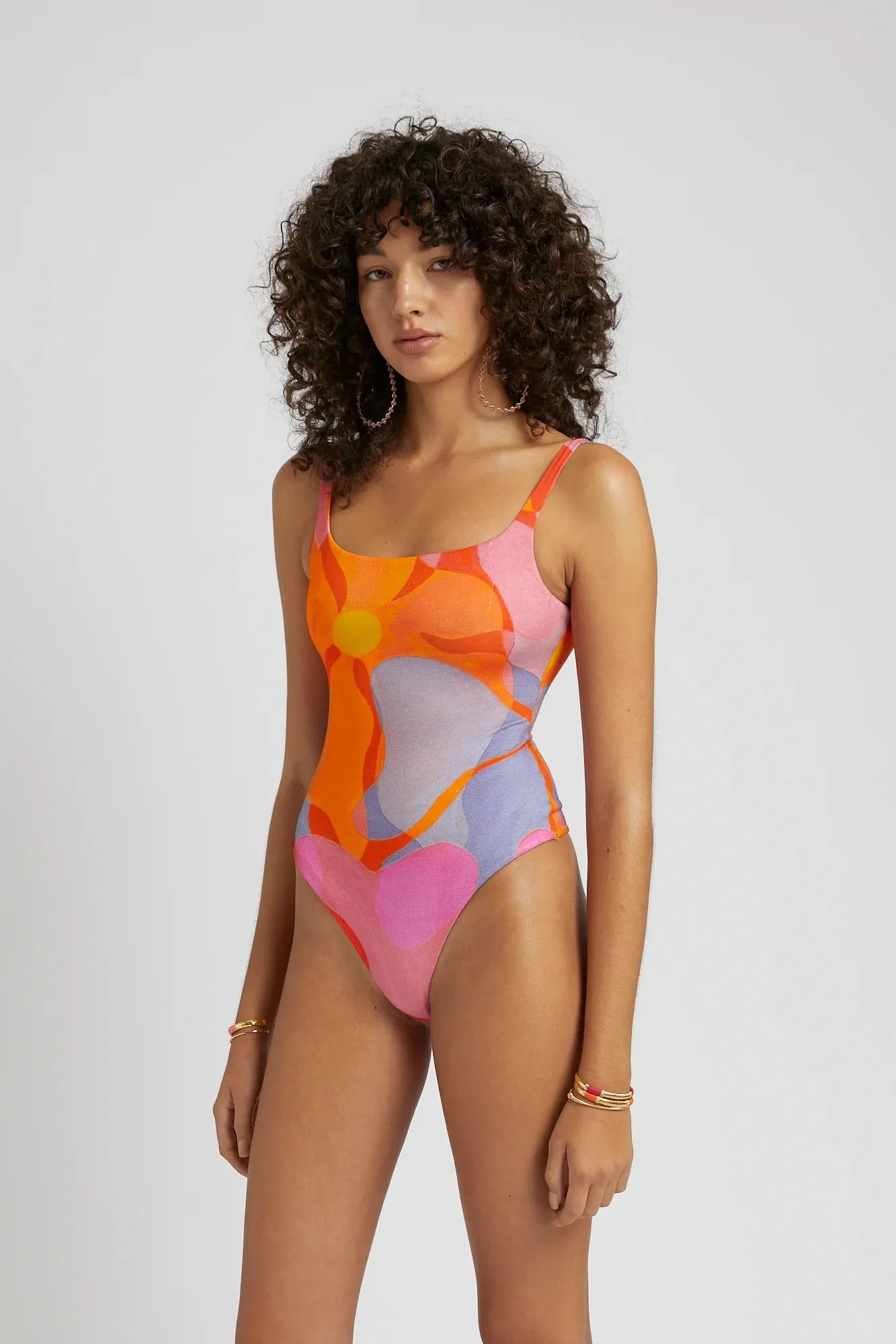 SUMMI SUMMI Womens Stevie Bodysuit - Melted Blooms