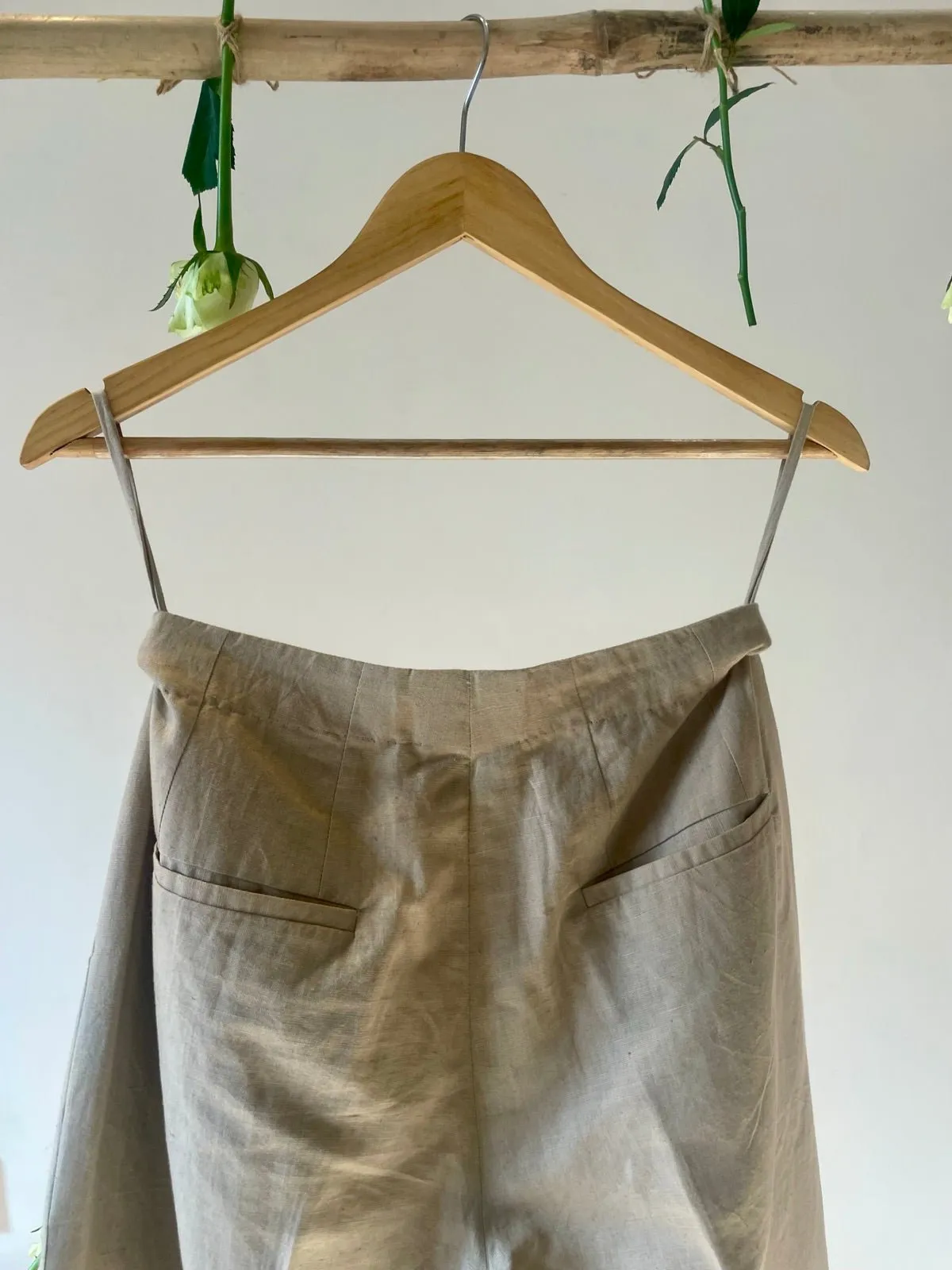 Tailored Pleated Hemp Cotton Pants