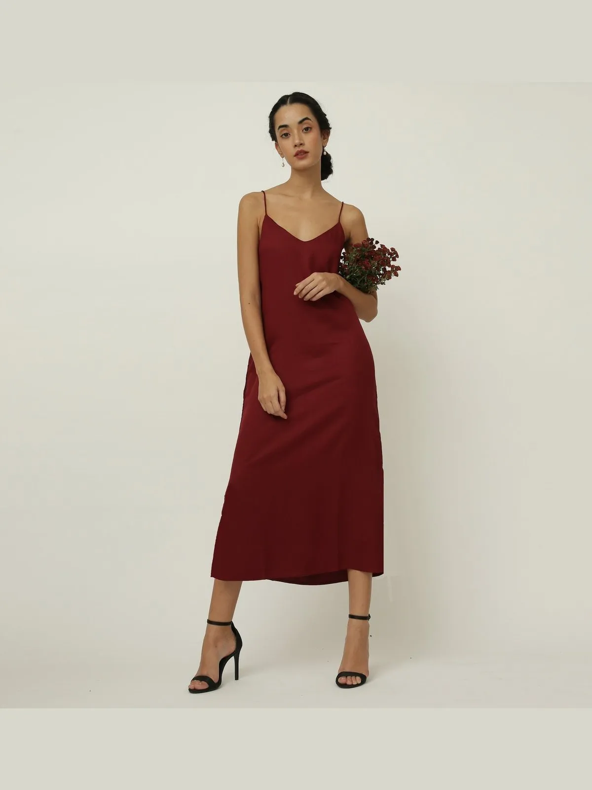 Tencel Solid Slip Dress