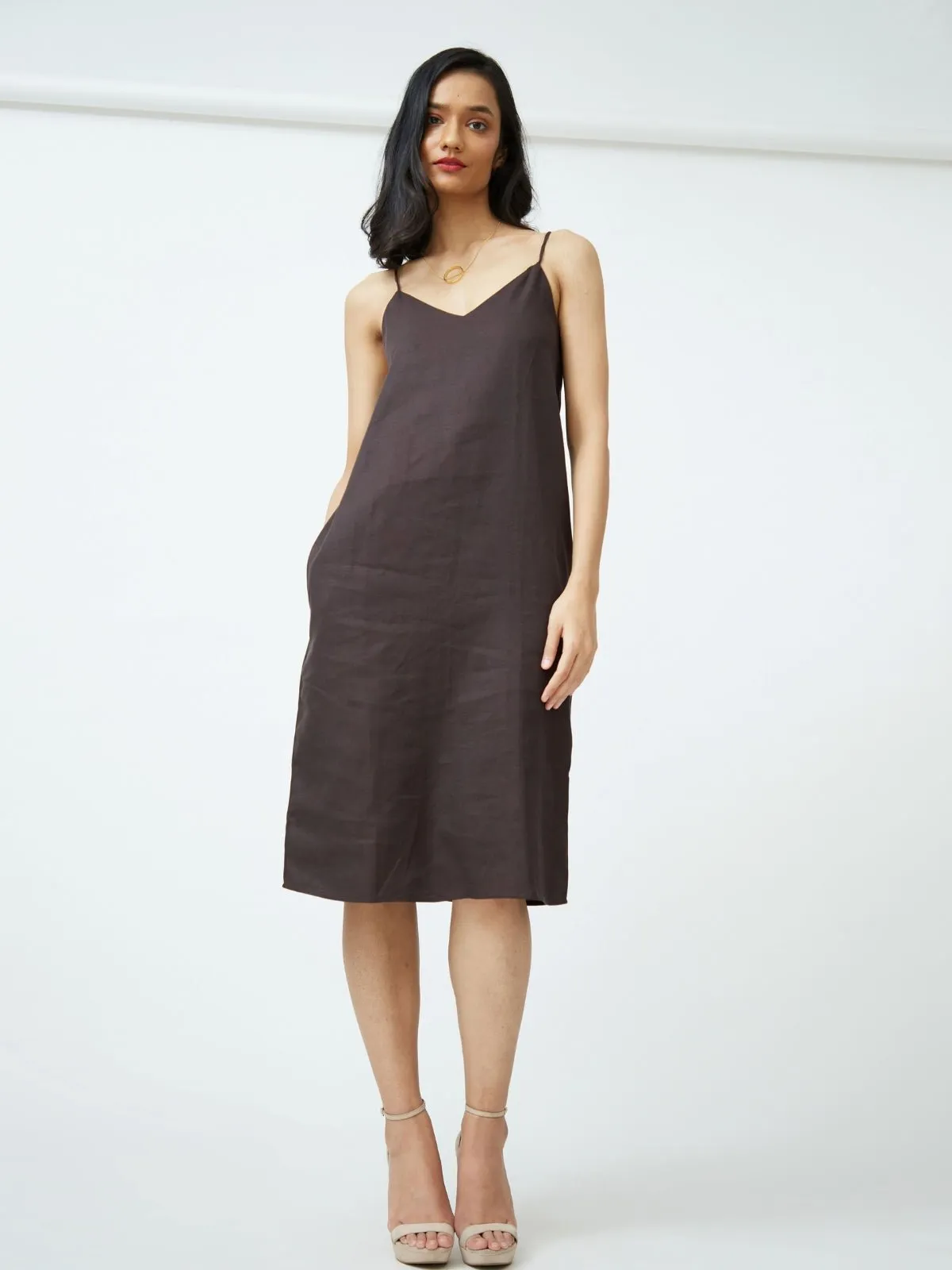 Tencel Solid Slip Dress