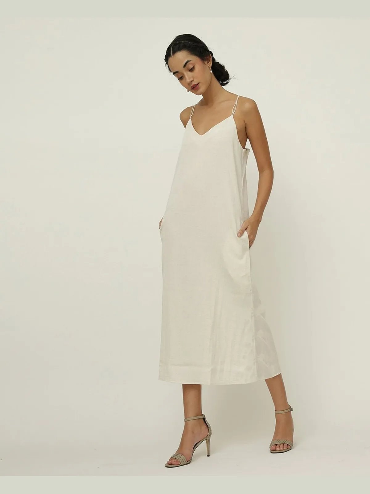 Tencel Solid Slip Dress