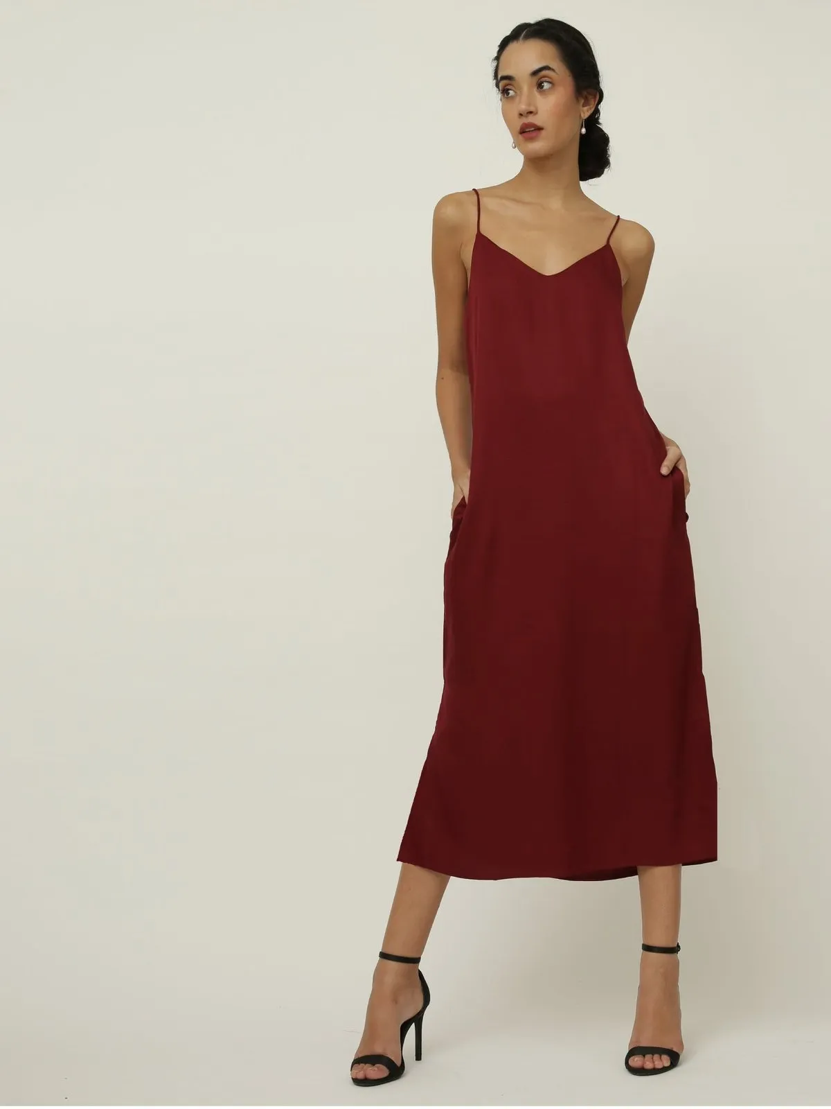 Tencel Solid Slip Dress