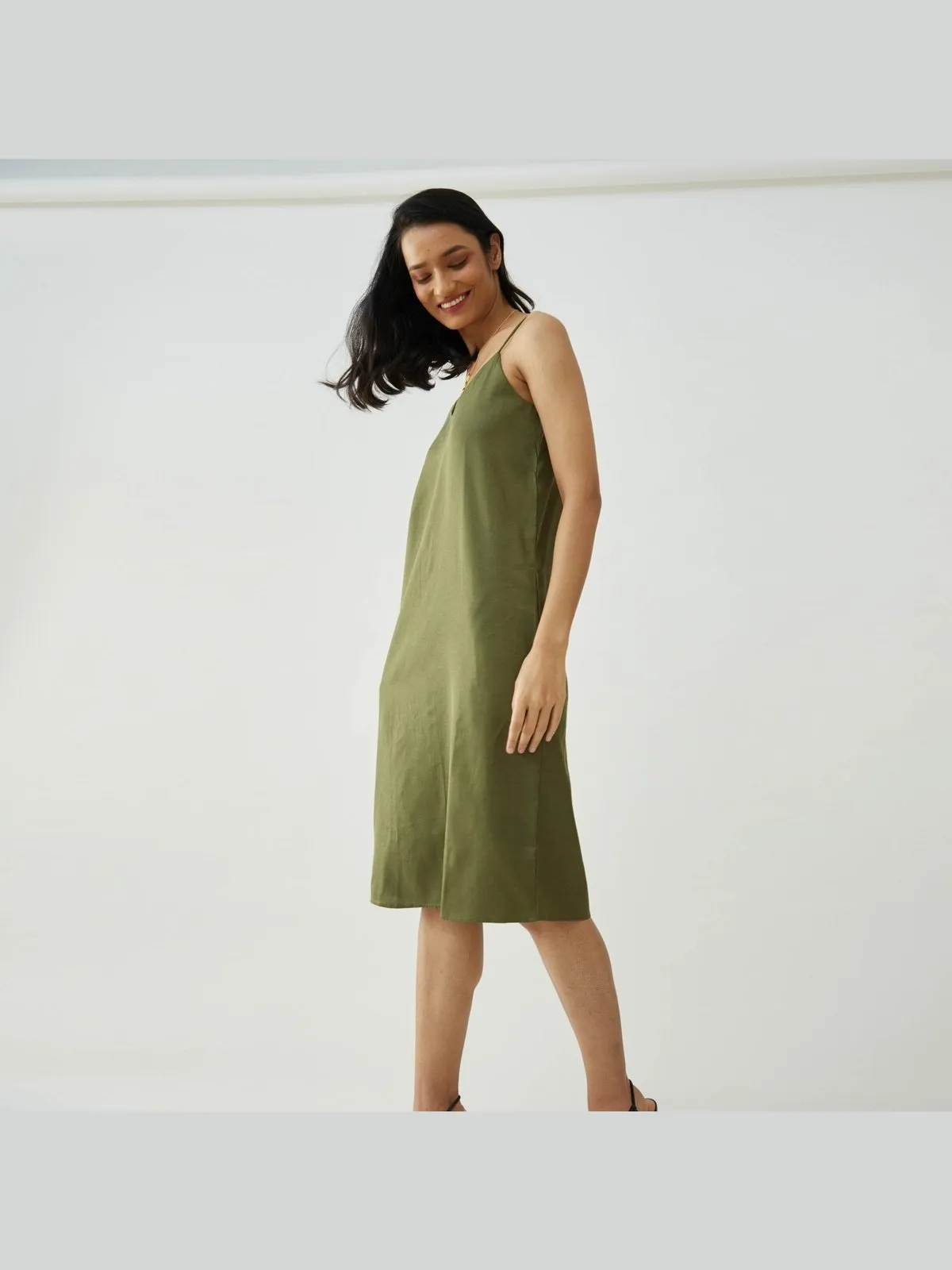 Tencel Solid Slip Dress