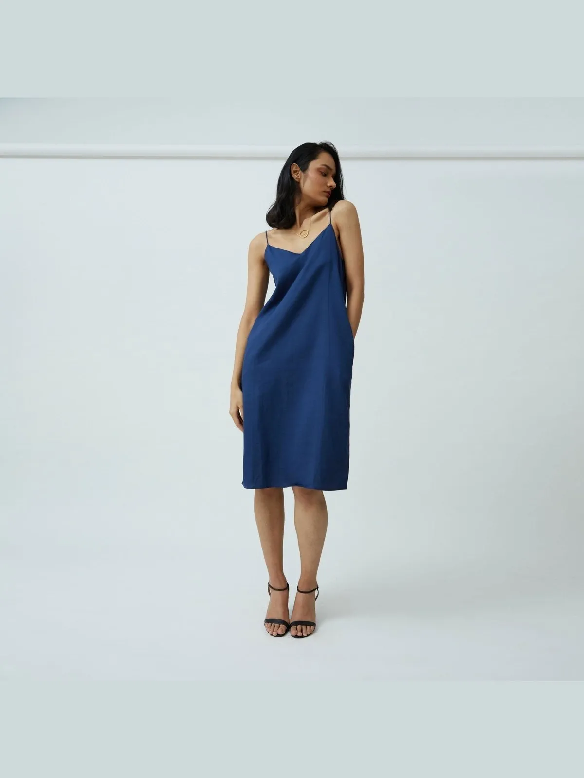 Tencel Solid Slip Dress