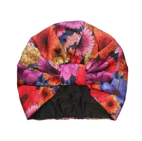 The Dahlia Garden Silk Turban