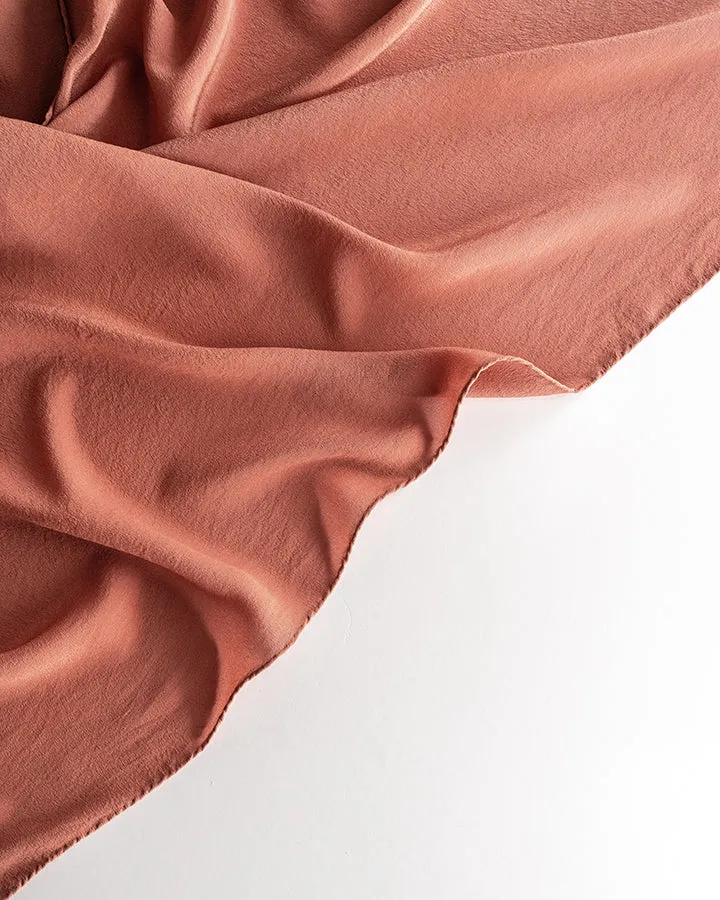 'The Scout' Washable Silk Scarf in Terra Cotta