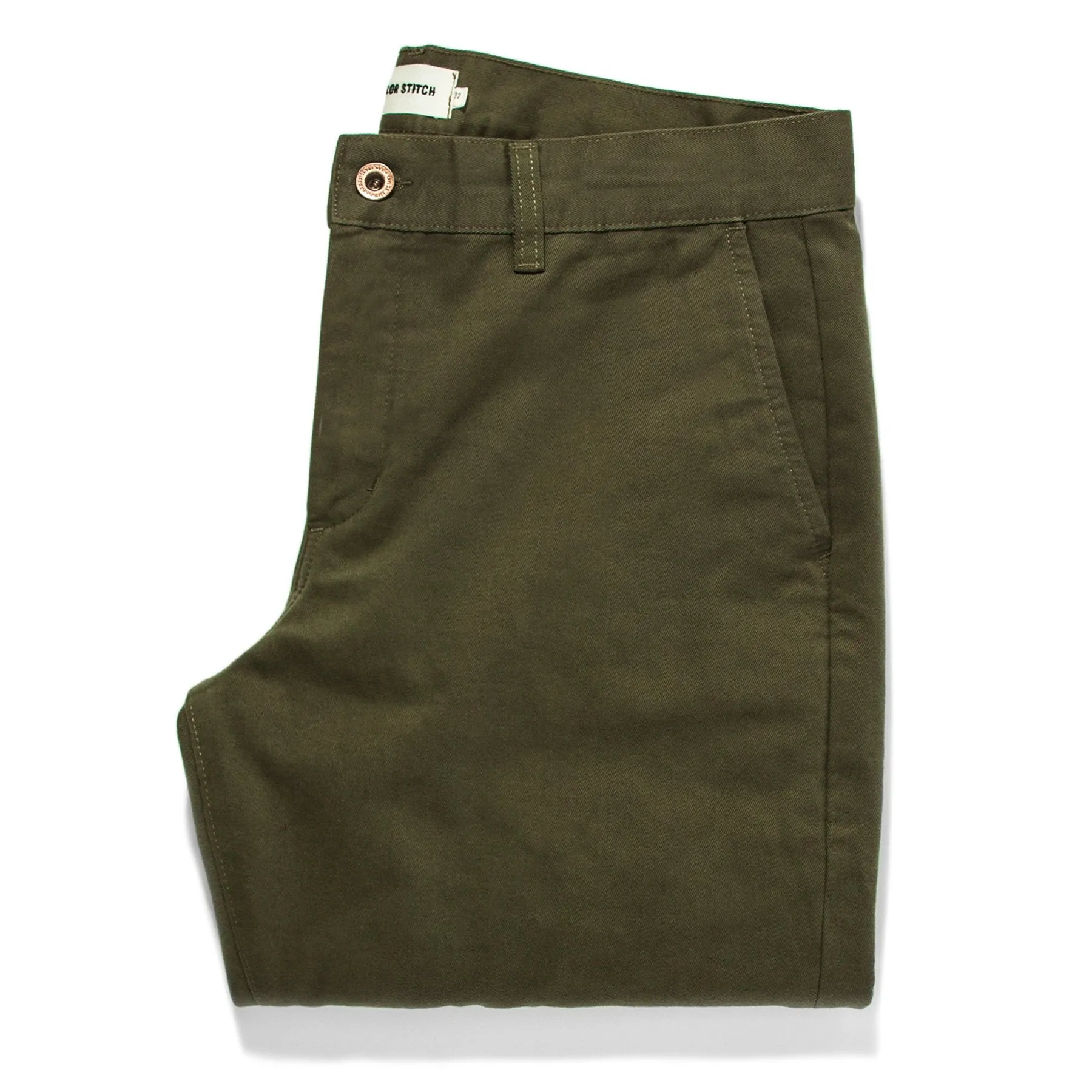 The Slim Chino in Organic Olive