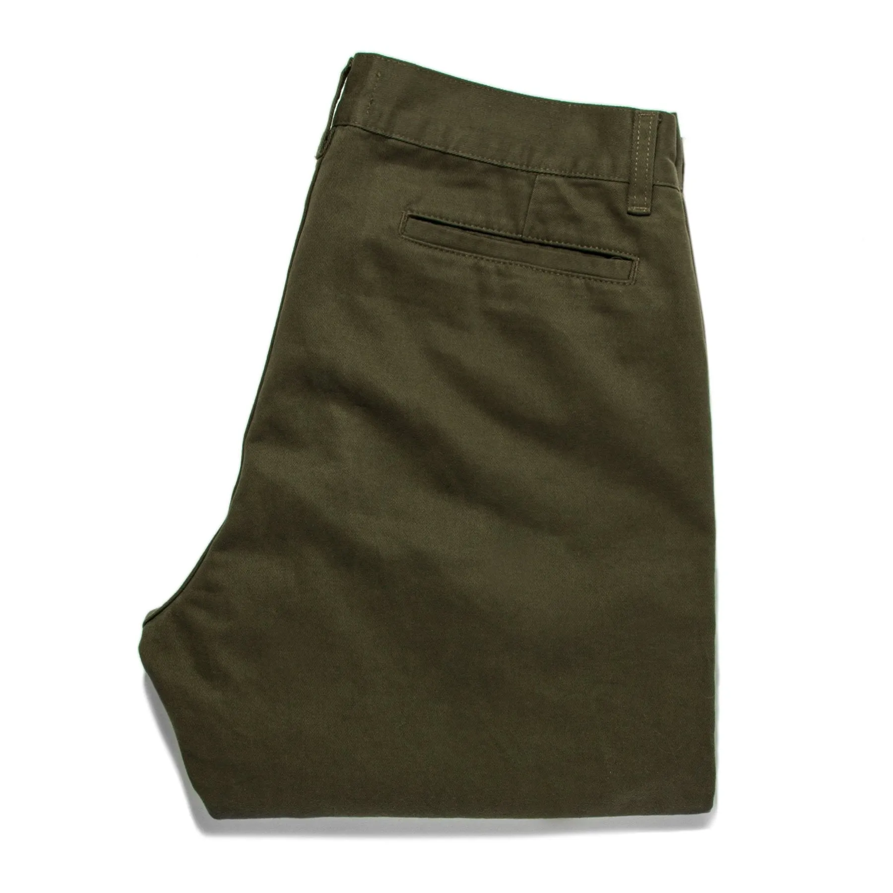 The Slim Chino in Organic Olive