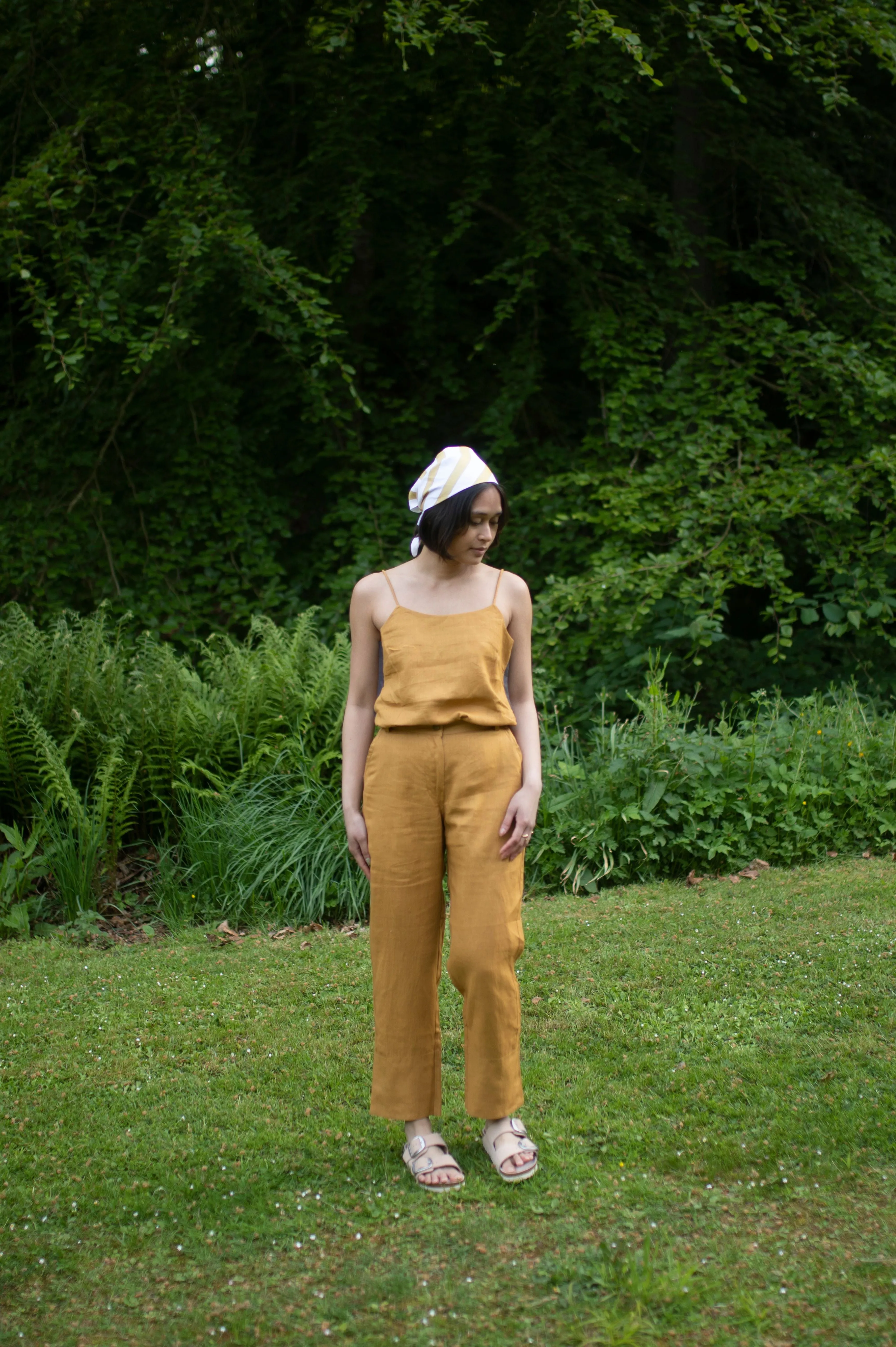 The Terra Tribe Mustard Dona Strap Top