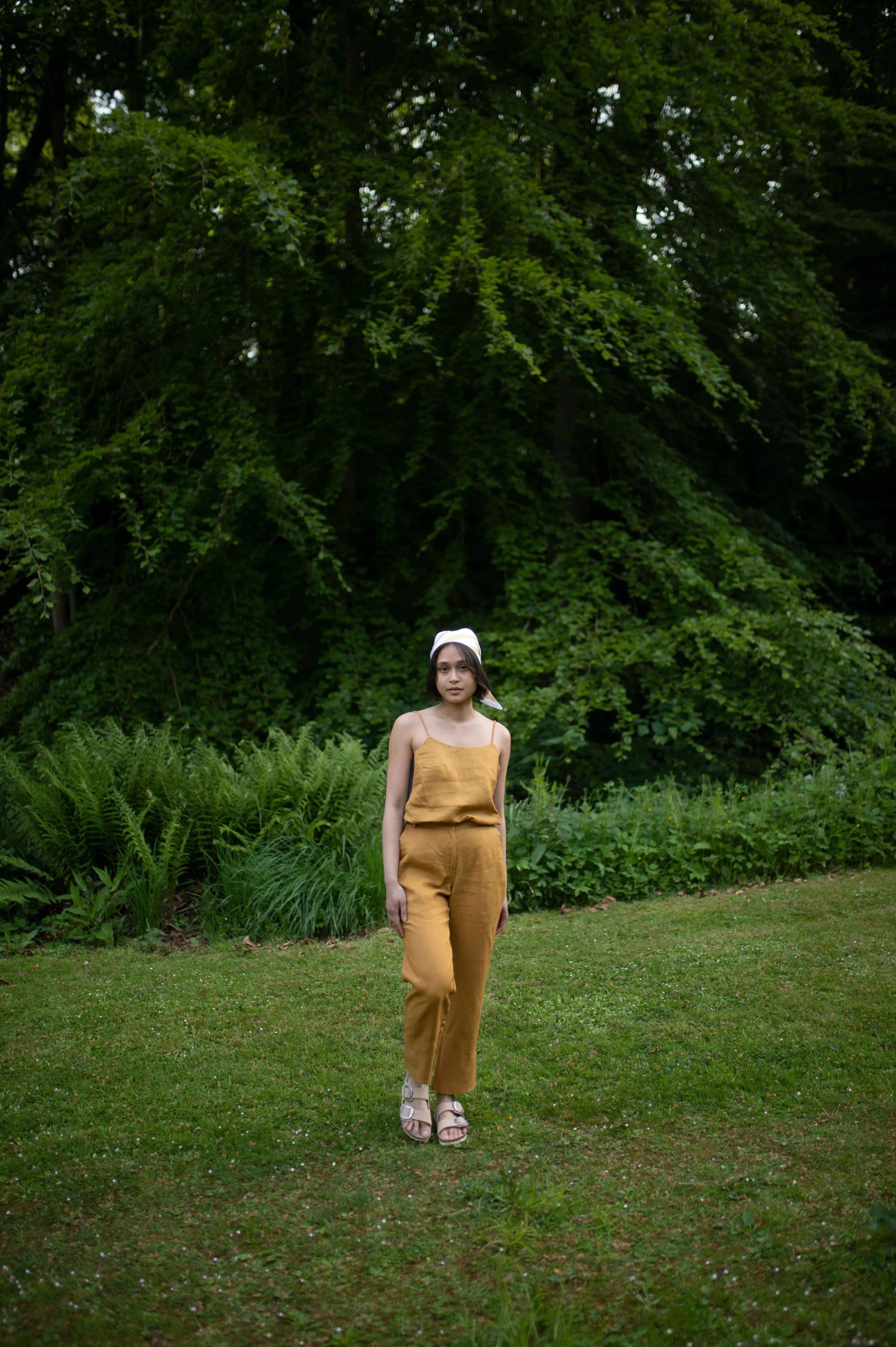 The Terra Tribe Mustard Dona Strap Top