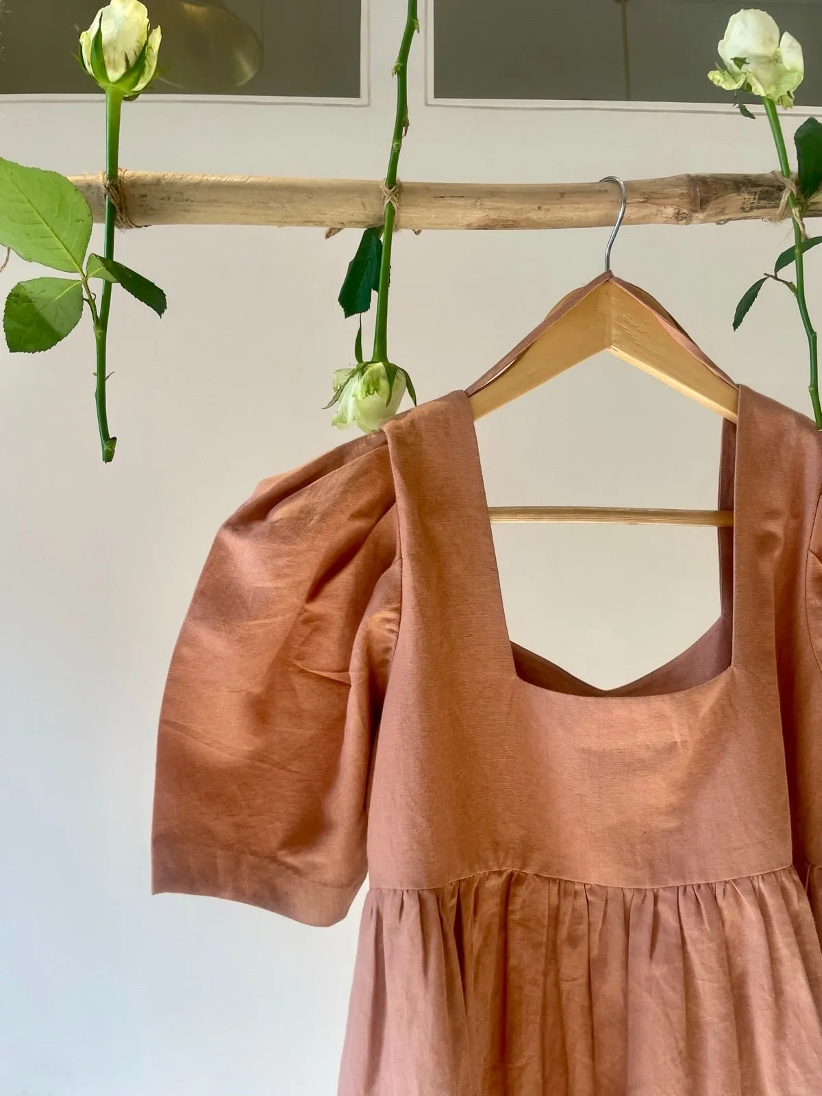 Tiered Mini hemp Cotton Dress