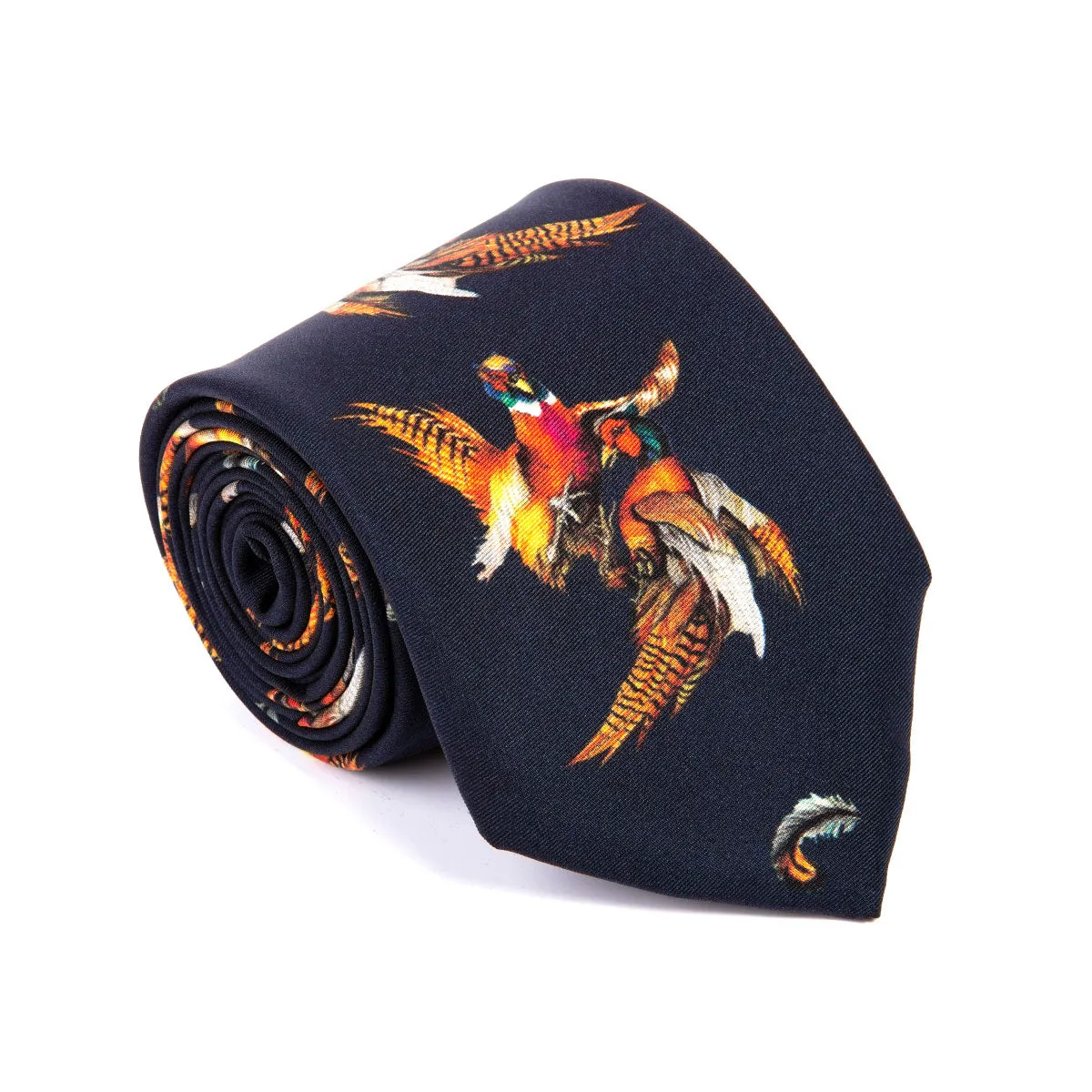 Turf War Navy Silk Tie