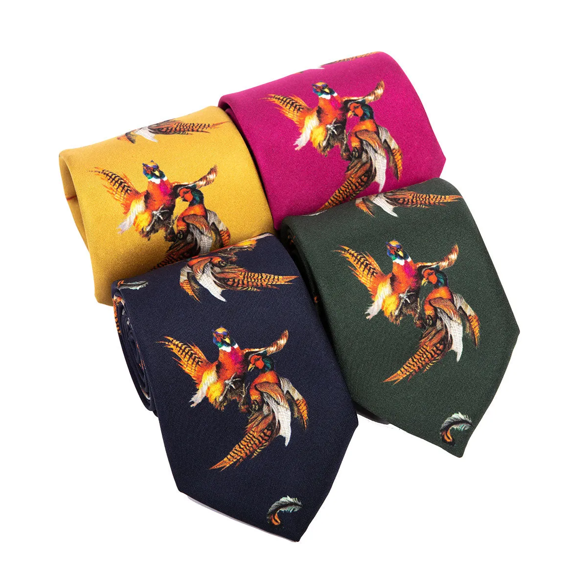 Turf War Navy Silk Tie