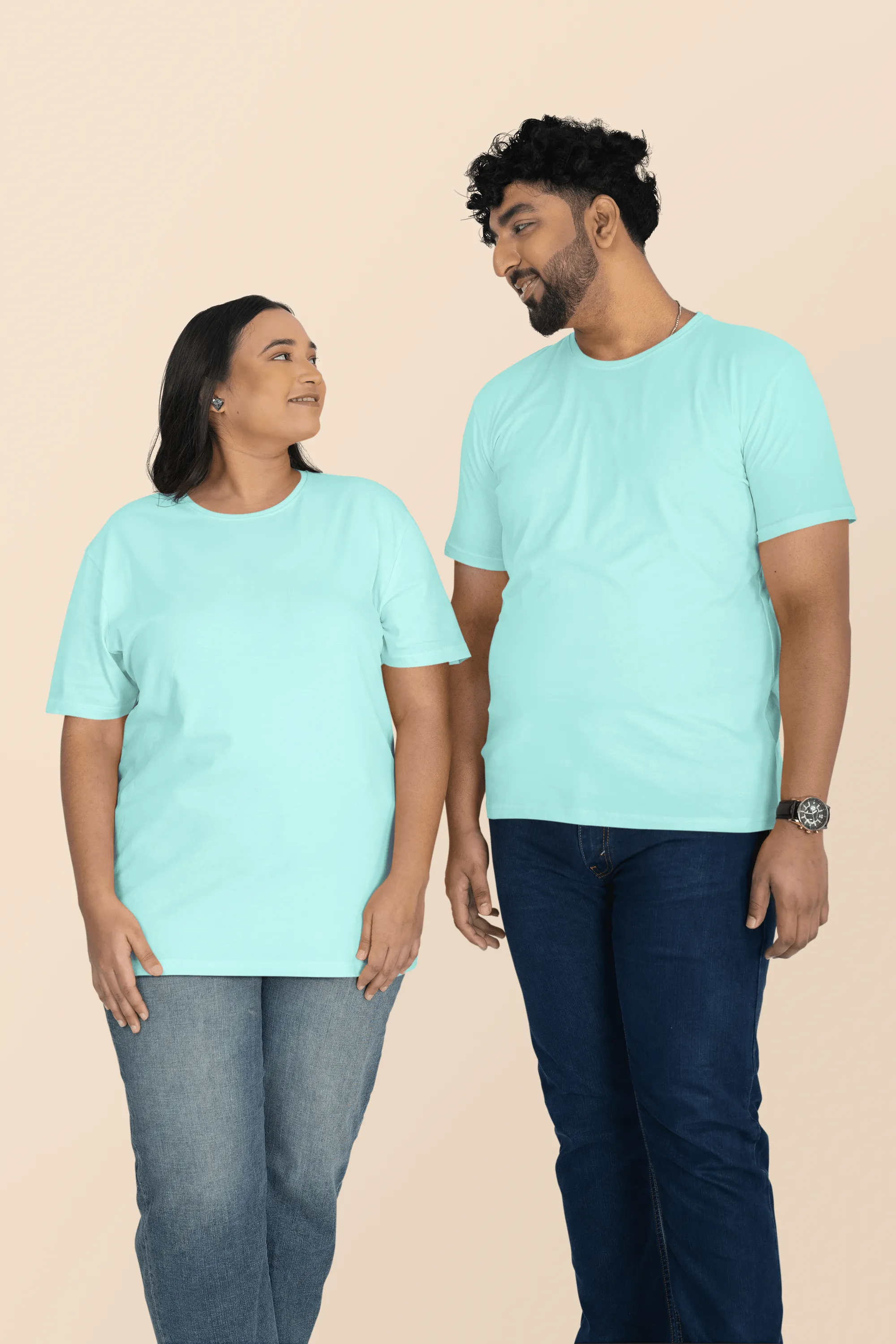 Unisex Plus Size T-Shirt - Ultra-Soft Cotton, Bio-Washed (Jade)