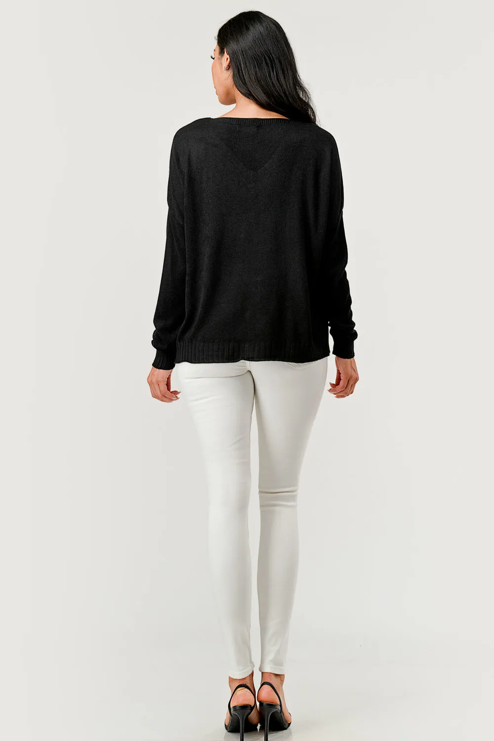 V Neck Beautiful Modal Sweater