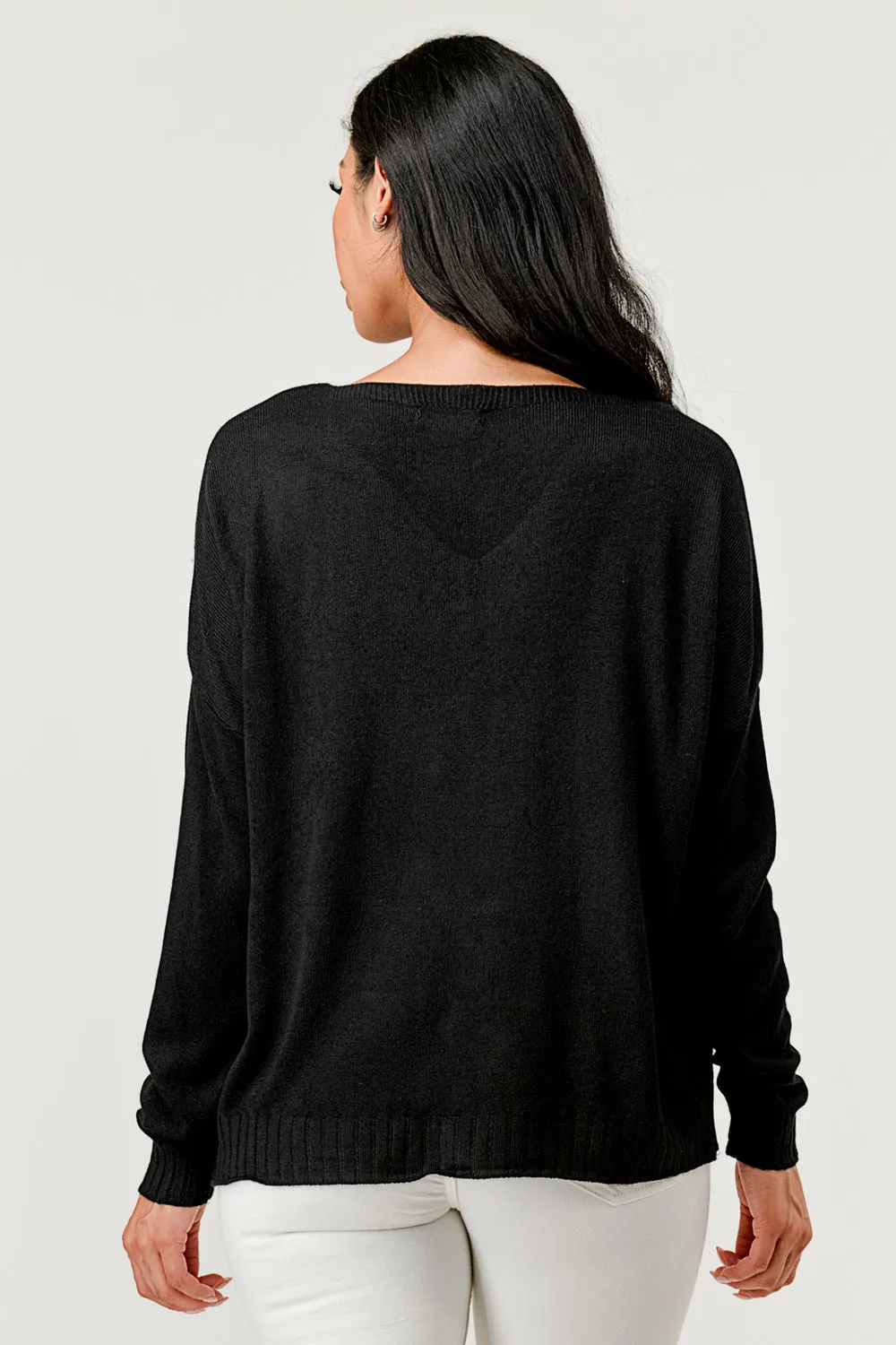 V Neck Beautiful Modal Sweater