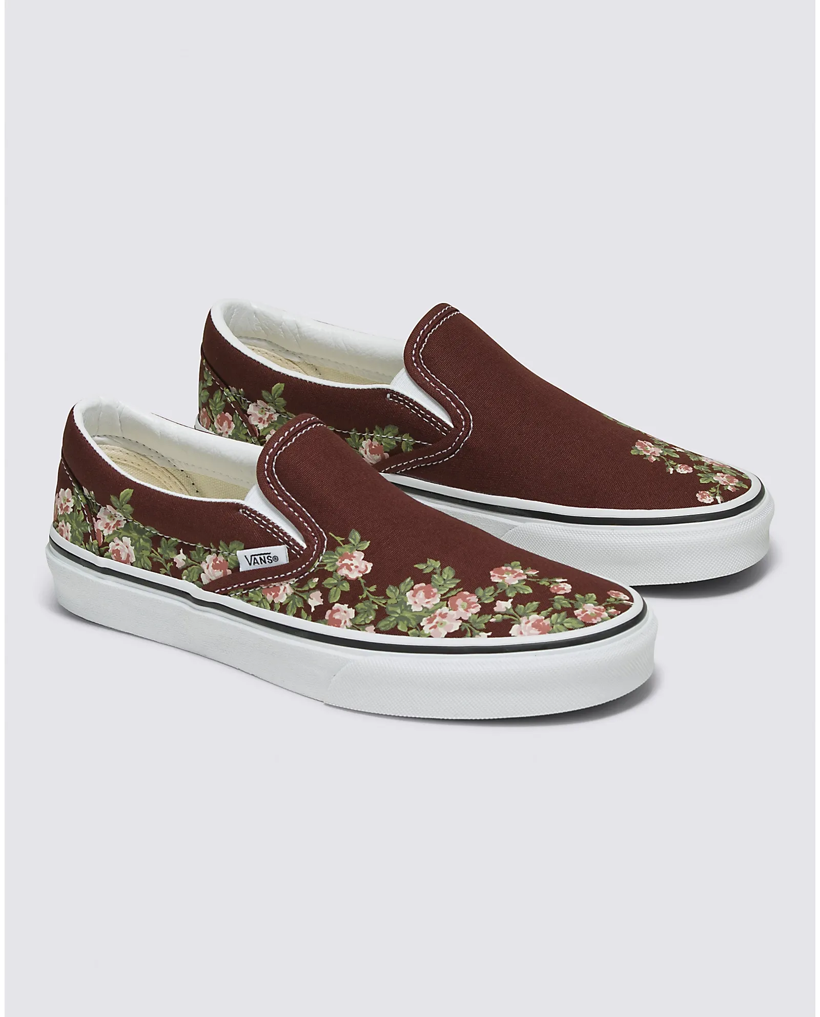 Vans Classic Slip-On Wallflower Floral Shoe Bitter Chocolate VN0009Q77YO