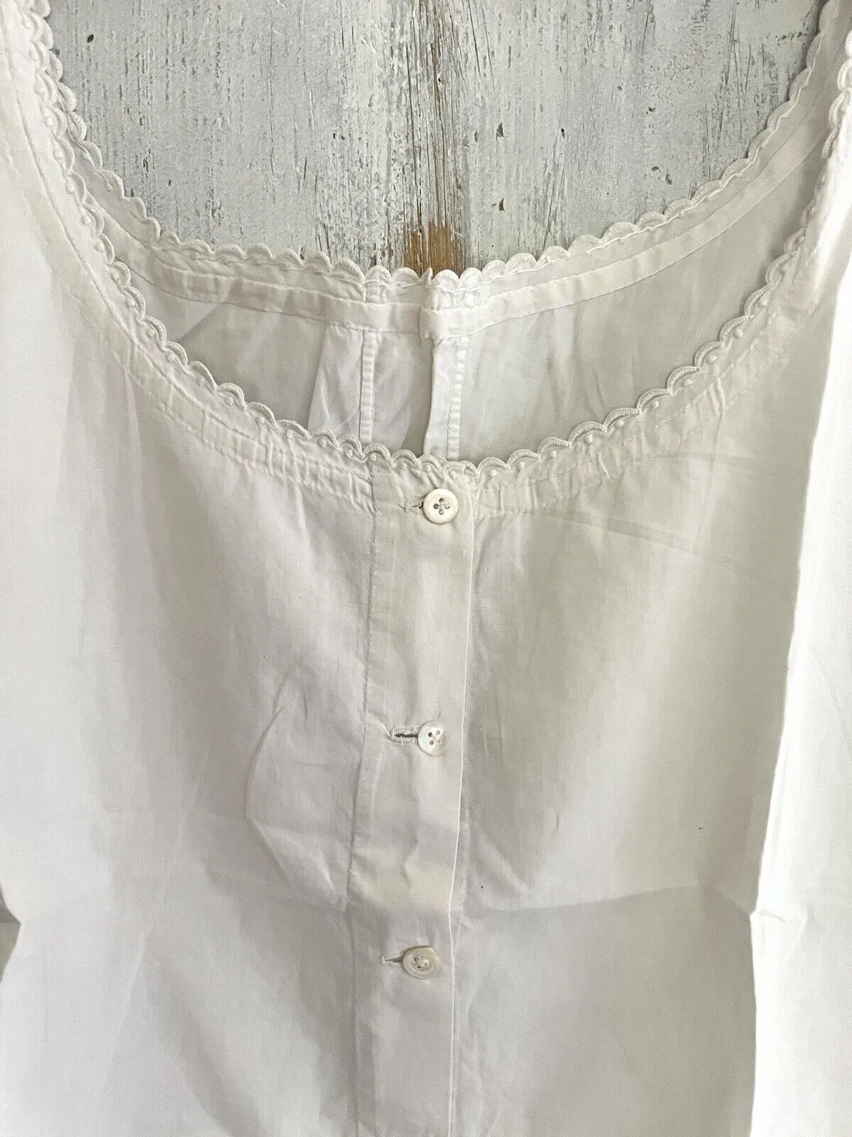 Victorian French woman linen cotton CARACO UNDERWEAR basques c1900