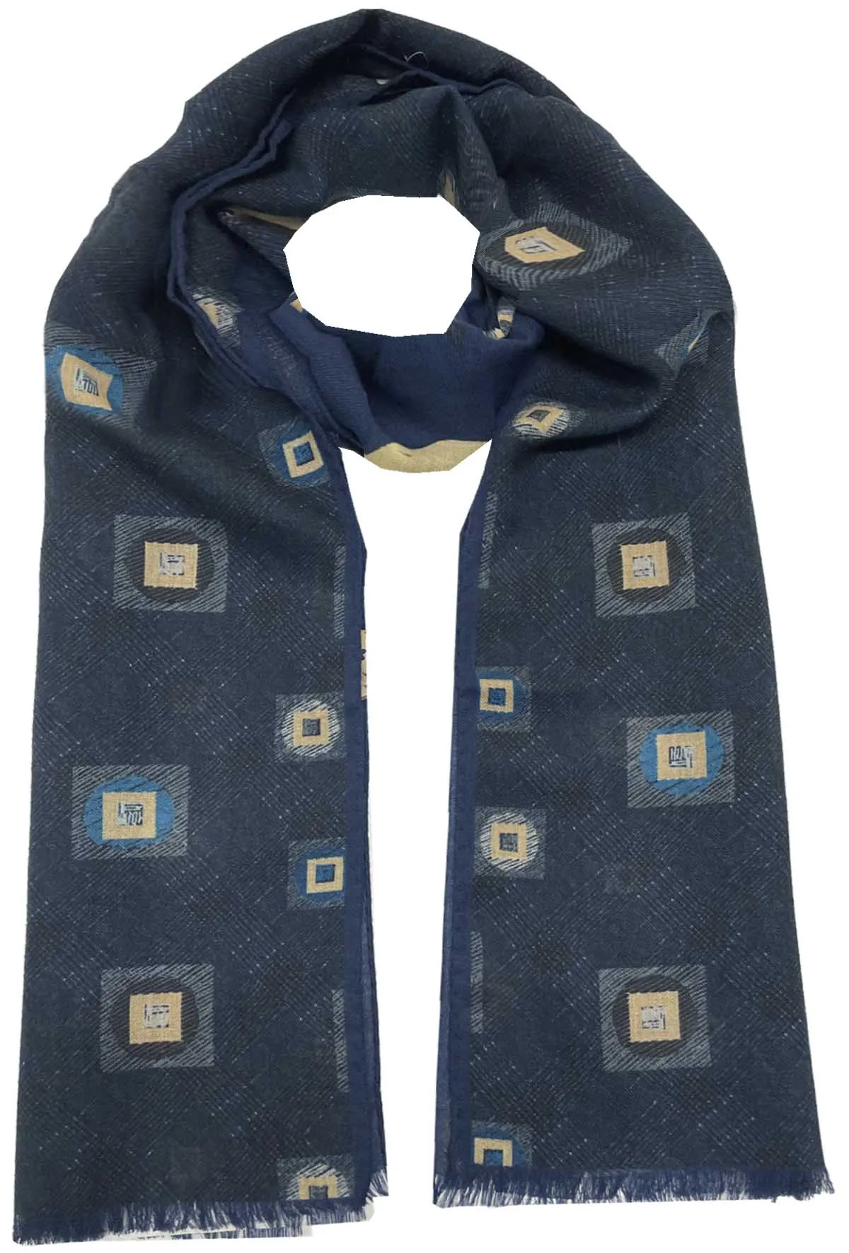 Vintage archive scarf blue with little diamonds - MADRID