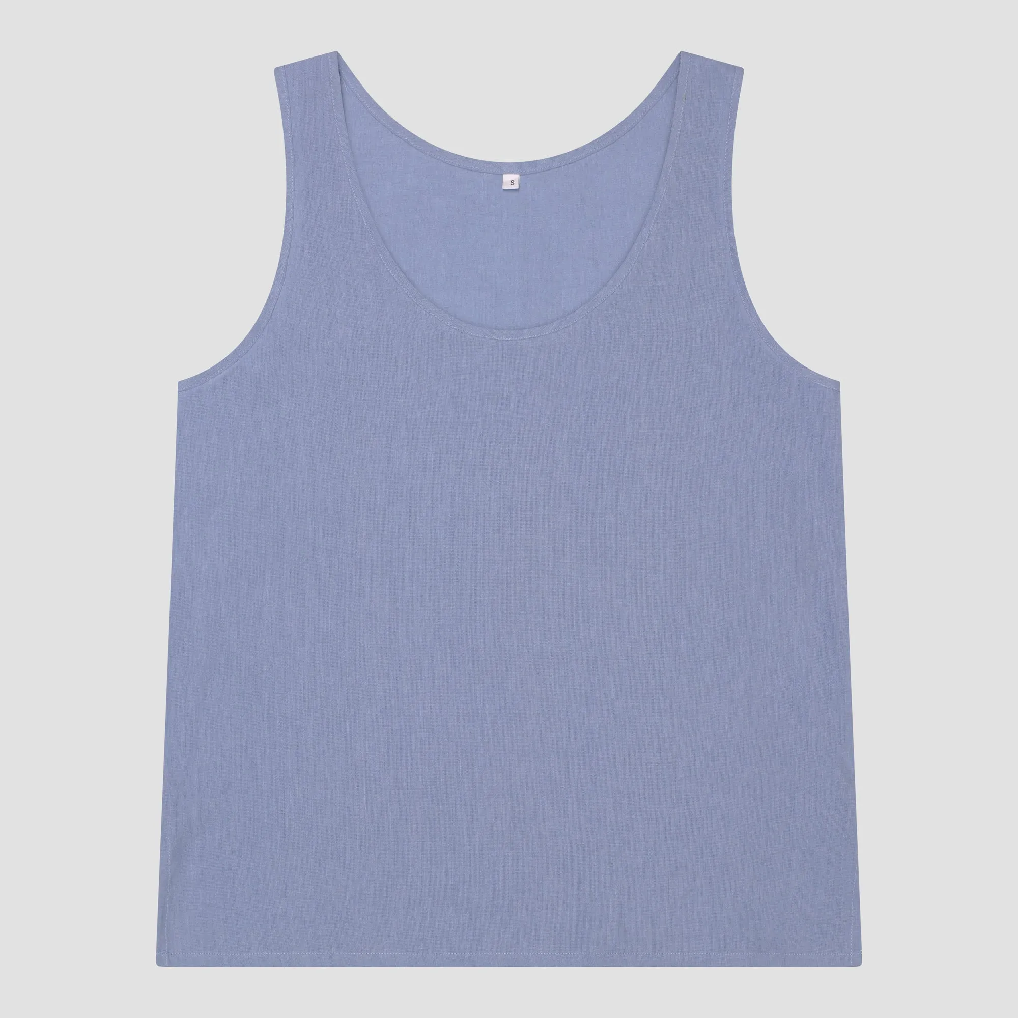 Wave Blue Linen Women's Cami Top