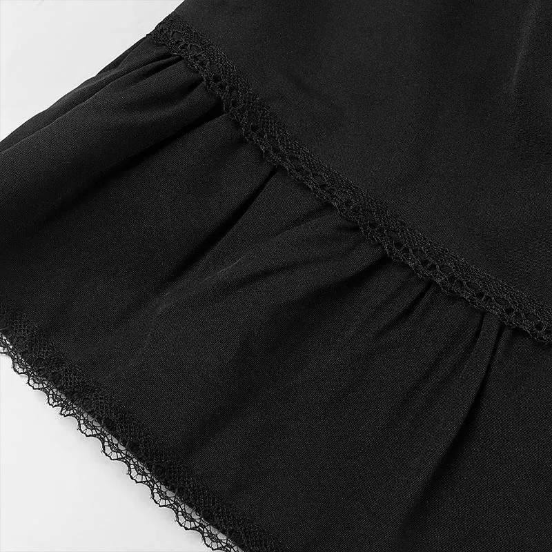 Women Vintage Gothic Victorian High Waist Midi Skirt Flared Pleated Long Maxi Skirts