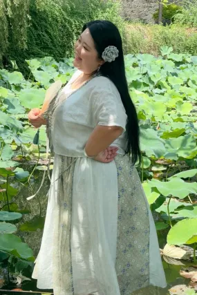 Xiao Hé 小荷 Little Lotus Fairy Modernized Tang Dynasty Plus Size Summer Banbi & Ruqun Set